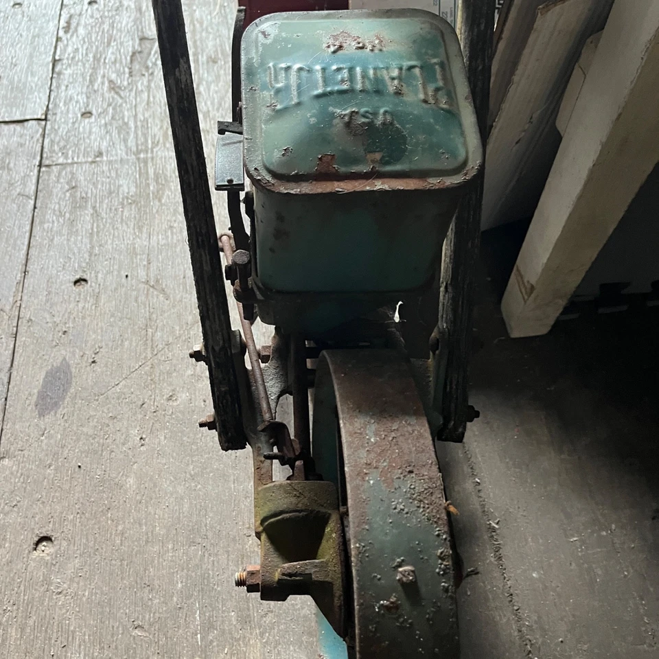 Antigua jardinera Planet Jr No.4 con asas granja sembradora patio arte decoración Foto 2 de 4