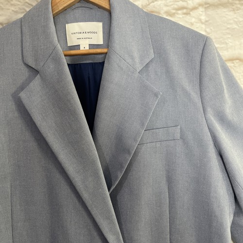 VIKTORIA & Woods Blue Mystique Blazer. Size 4.#WD - Picture 4 of 23