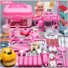 63 PCS Kids Doctor Play Set   Pretend Medical Kit for Boys  Girls Ages 3  12