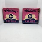 Vintage Hudson Table Napkins 80 Count 13" x 13 1/4" 2 Boxes Unopened