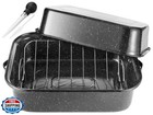 JY COOKMENT Roasting Pan With Lid and Rack, 21' Rectangular, 25lb