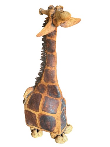 Vintage Todd Warner Kunstkeramik Giraffe Skulptur signiert hervorragender Zustand 18,5 Zoll - Bild 4 von 15