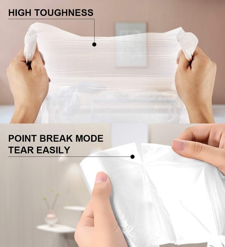 Clear Small Trash Bags - 4 Gallon Garbage Bags Wastebasket Bin Liners 220 Cou... - Picture 4 of 6