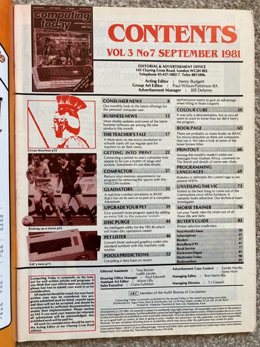 Computing Today Magazine 1981 - Complete - Zdjęcie 10 z 13
