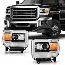 Halogen & LED DRL Head Projector Lights For 2014-2018 GMC Sierra 1500 2500 3500