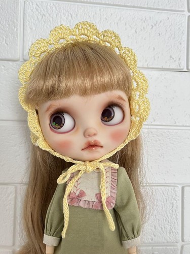 Custom Blythe Doll OOAK Gold Hair Replaced Eye Chips & Scalp Artist Made Used - Picture 14 of 24