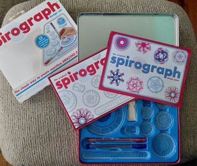 Spirograph Design Set The Original New In Tin 15 Piece Set W/ Pens & Pad 