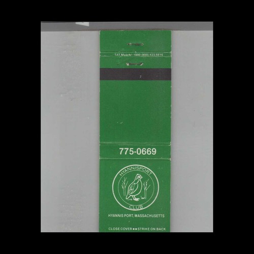 Matchbook Cover Hyannisport Club Hyannis Port, MA