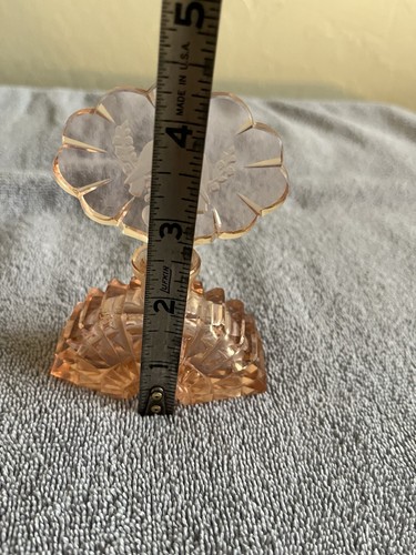 Vintage Tschechisch Rosa Glas Parfüm Flakon mit Stopfen - Bild 8 von 9