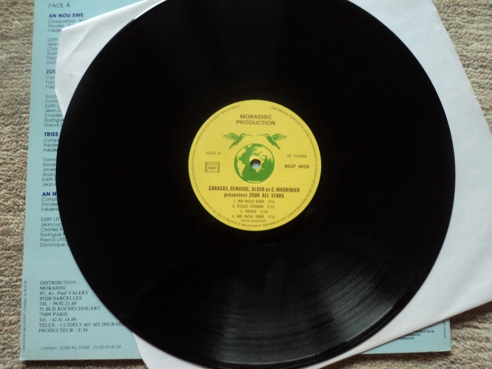 vinyle Zouk All Stars – F. Caracas, D. Gengoul, J.-L. Alger, C. Maurinier - Photo 3/3
