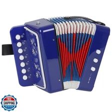 AIMEIS Kids Accordion 10 keys Button Accordian Musical Instrument Mini Accord