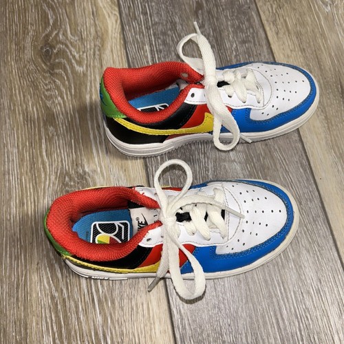 Nike Air Force 1 QS GS DO6635-100 UNO 50th Anniversary Shoes Kids Youth Size 11C - Picture 3 of 13
