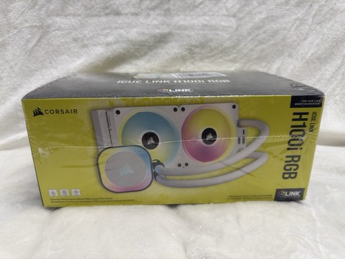 CORSAIR iCUE LINK H100i 240mm AIO Liquid CPU Cooler White QX120 RGB Fans