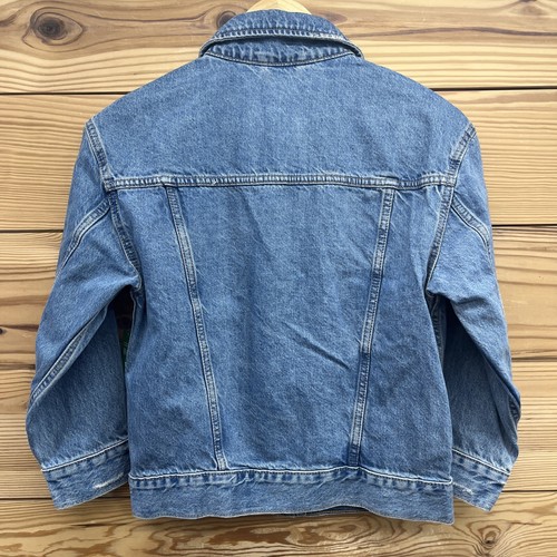 Gap Kids Jean Jacket Medium 8 Oversized Denim Snap Up 100% Cotton 2022 NWT B146 - Picture 12 of 18