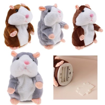 Baby`s Lovely Electric Talking Plush Cartoon Hamster Interesting Kids Toys Gift