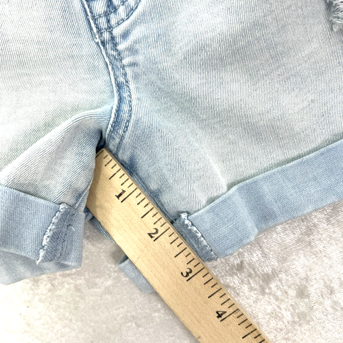 AEROPOSTALE Jean Shorts Light Wash High Waisted Midi Womens 4 Very Stretchy - Picture 13 of 13