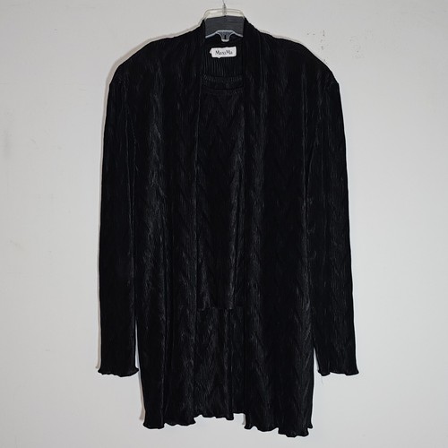 Maxima Rock Set Damen Medium Schwarz 3-teilig Maxi Bescheiden Crinkle Stretch Vintage - Bild 9 von 22