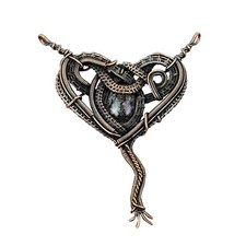 Womens day Sale Copper Eudialyte Stone Wire Wrapped Graduation Pendant Jewelry