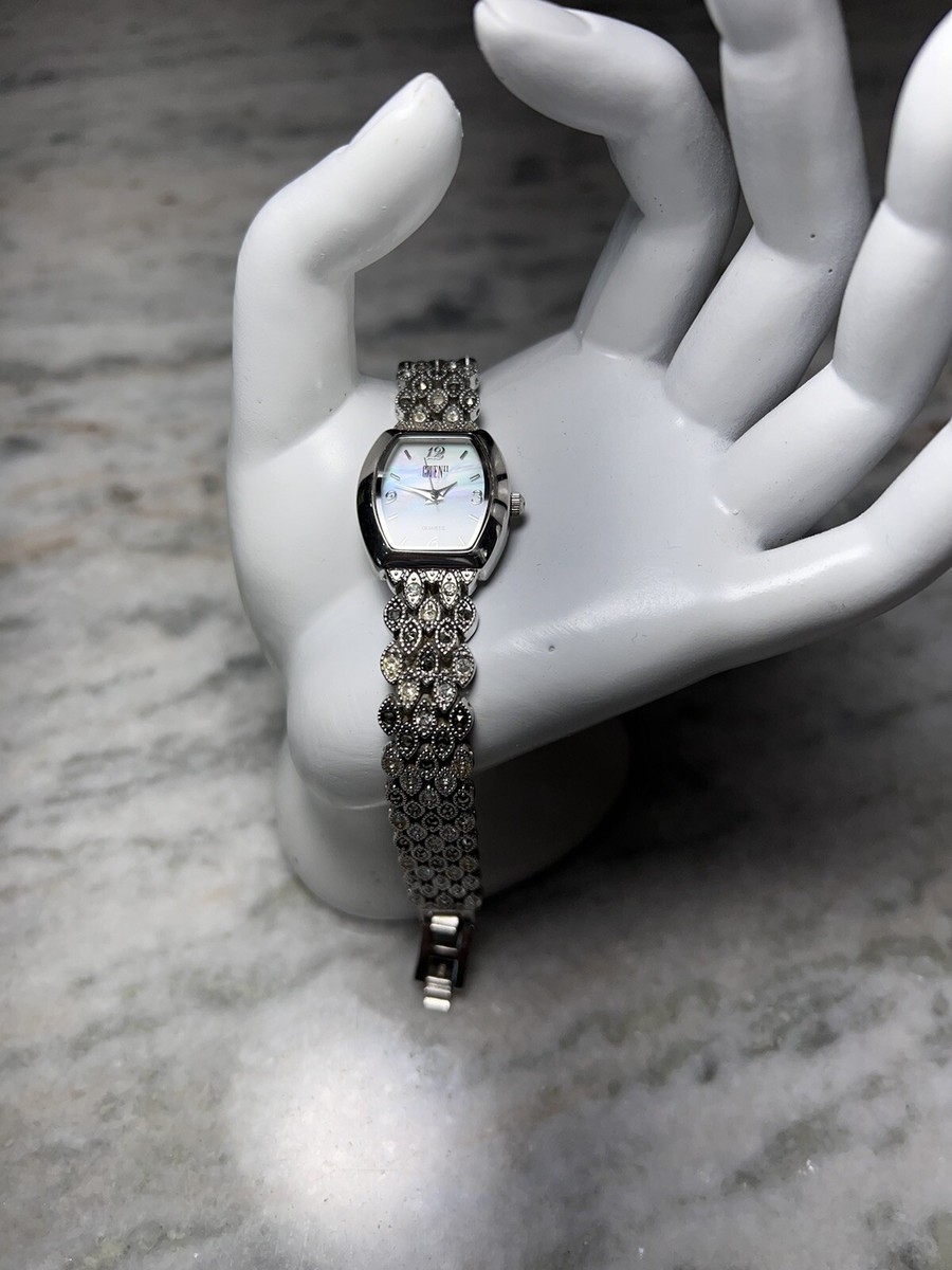 Vintage Gruen II Ladies Bracelet Silver Tone Watch, Crystal