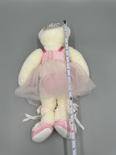 The Vermont Teddy Bear Company Katerina Ballerina 15” White Bear Pink Tutu - Picture 5 of 9
