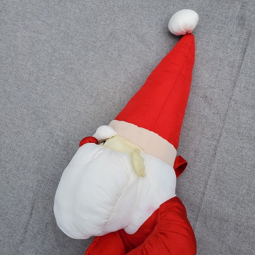 Vintage Weihnachten Santa Kopf 3D Strumpf Puffy Nylon Fallschirm Zuckerstange 29 Zoll - Bild 8 von 15