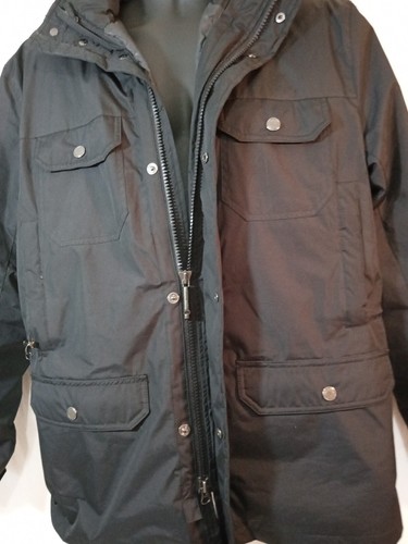 Chaqueta para hombre Hawke & Co azul marino negra con capucha cremallera completa talla pequeña  - Imagen 4 de 15