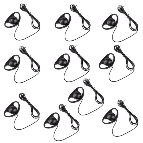 50x 1Pin DShape 3.5mm Listen Only Soft Rubber Earpiece Headset for