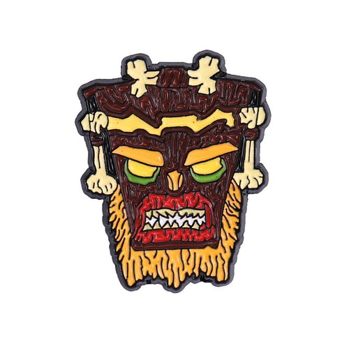 4 Pack Crash Bandicoot Woah Enamel Pin Retro Video Game Aku Aku Lapel Badge Gift - Picture 7 of 12