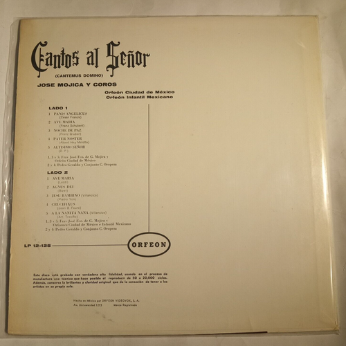 JOSE MOJICA - CANTOS AL SEÑOR - MEXICAN LP, RELIGIOUS - Picture 2 of 4