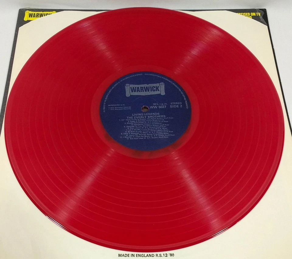 The Everly Brothers ‎~ Living Legends ~ RED UK Import LP In Shrink 1972 WW 5027 - Image 4 of 4