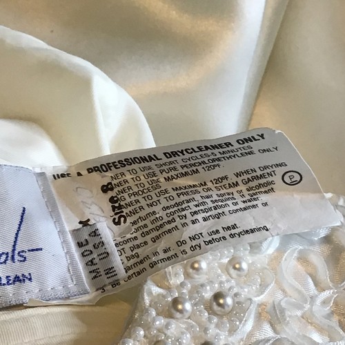 Vintage Mike Benet Perlen Brautkleid formell Gr. 10 8 S M hübsch - Bild 7 von 21