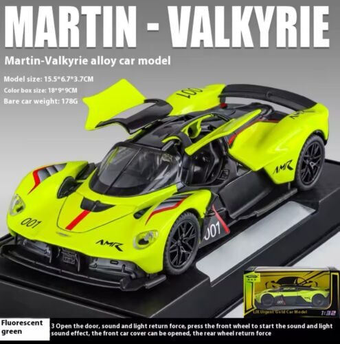 1:32 Aston Martin Valkyrie AMR 001 Diecast Toy Car Model with Lights and Sound - Picture 11 of 12