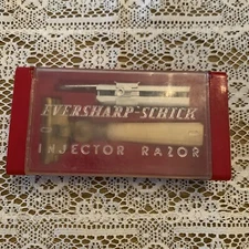 Vintage 14k Gold Eversharp Schick Injector Safety Razor W Case And Injector