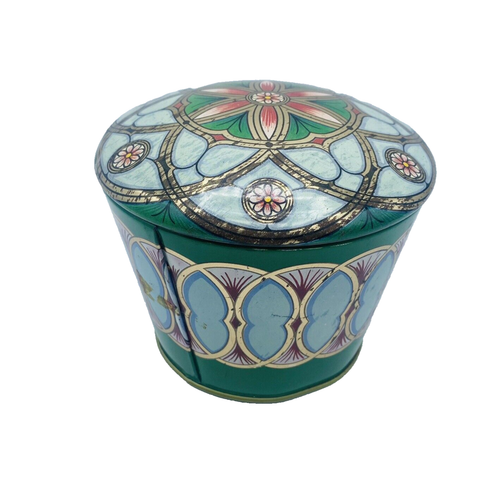 Meister Round Vintage Tin Art Deco Mandala Floral Made in Brazil Gift Multicolor - Picture 3 of 11