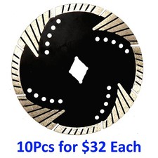 7" Sintered Continuous Turbo Blades for Stones/Hard Material [10Pcs-$32 Each]