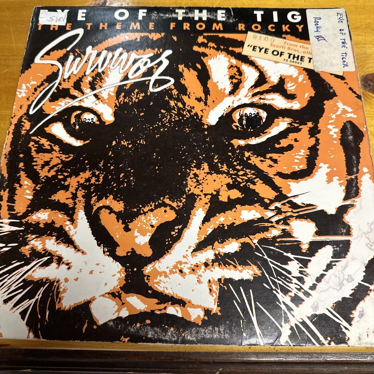 Survivor- Eye of the Tiger 45 RPM Record LP w/ Picture Sleeve