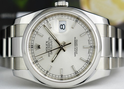 ROLEX - Mens Stainless DateJust 36 Silver Index Dial Box 116200 - SANT BLANC - Picture 5 of 11