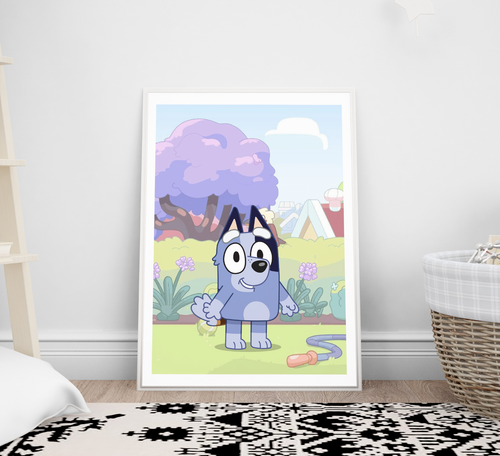 Bluey Socks Wall Art Print Children's Bedroom Picture Poster Gift A4 Framed - Picture 4 of 5