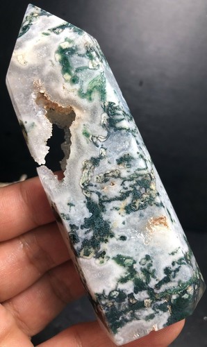 141 g WOW! Geoda de cuarzo jaspe oceánico ágata ágata PUNTO DE VARITA DE CRISTAL curación Y935 - Imagen 2 de 6