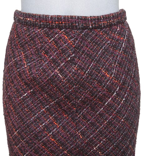 DOLCE & GABBANA Skirt Tweed Knee Length Multicolor Leopard Print Sz 42 - Picture 4 of 8