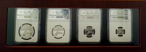 2000-W AMERICAN PLATINUM EAGLE 4 COIN SET NGC PF70 ULTRA MIKE CASTLE - Picture 4 of 7