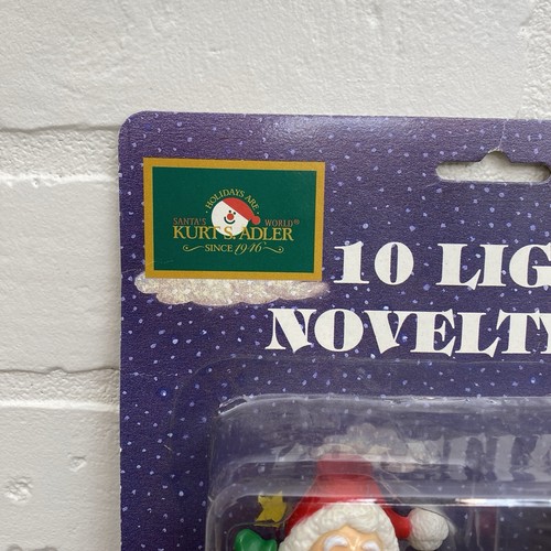 Kurt Adler Santa's World Vintage 10 Novelty Santa Lights Lamps Strand Set - Picture 2 of 7