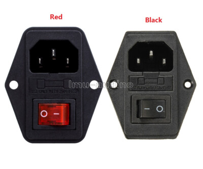 3D Printer Accessory 3 in 1 Fuse Power Supply Socket Holder 250V 10A 3 Terminal