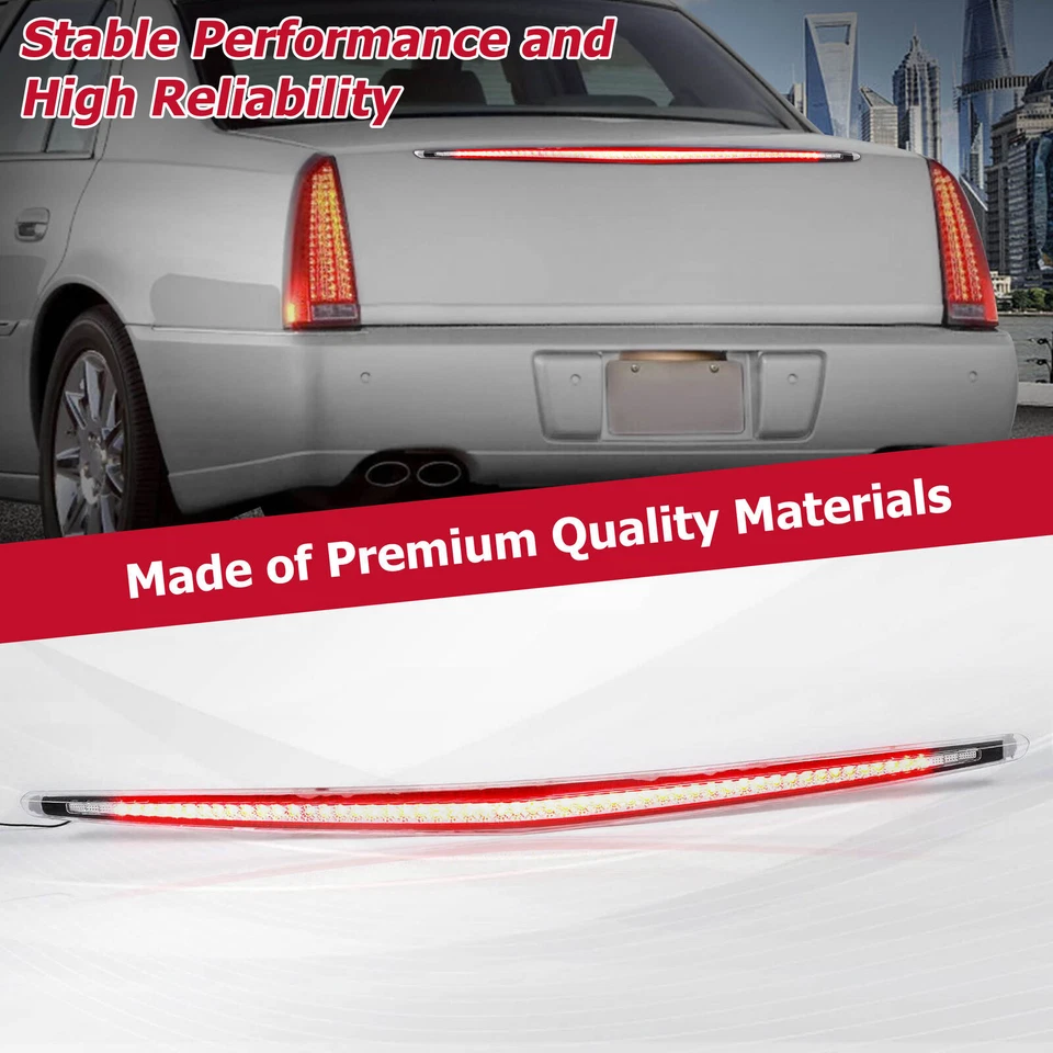 Tercera luz de freno trasera cromada para 06-11 Cadillac DTS Full LED 3DR Foto 4 de 4