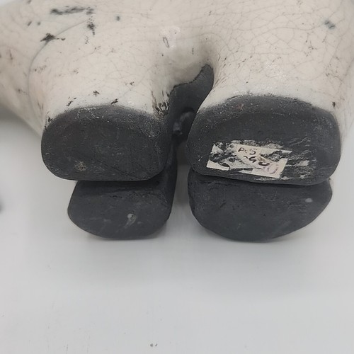 Orso fetish Raku con accenti di pesce salmone Ruth Apter 100 cavalli ceramica **LEGGI** - Foto 9 di 11