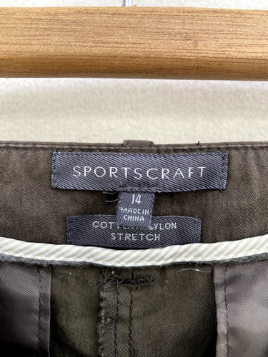 ☘️😊 Sportscraft Cotton Stretch Pants Cropped Chinos Capri Trousers Size 14 - Picture 5 of 5