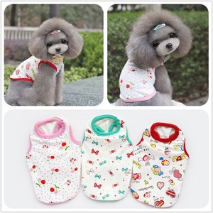 100-Cotton-Small-Dog-Cat-T-Shirt-Apparel-Printed-Pet-Puppy-Clothes-Vest-XS-XL