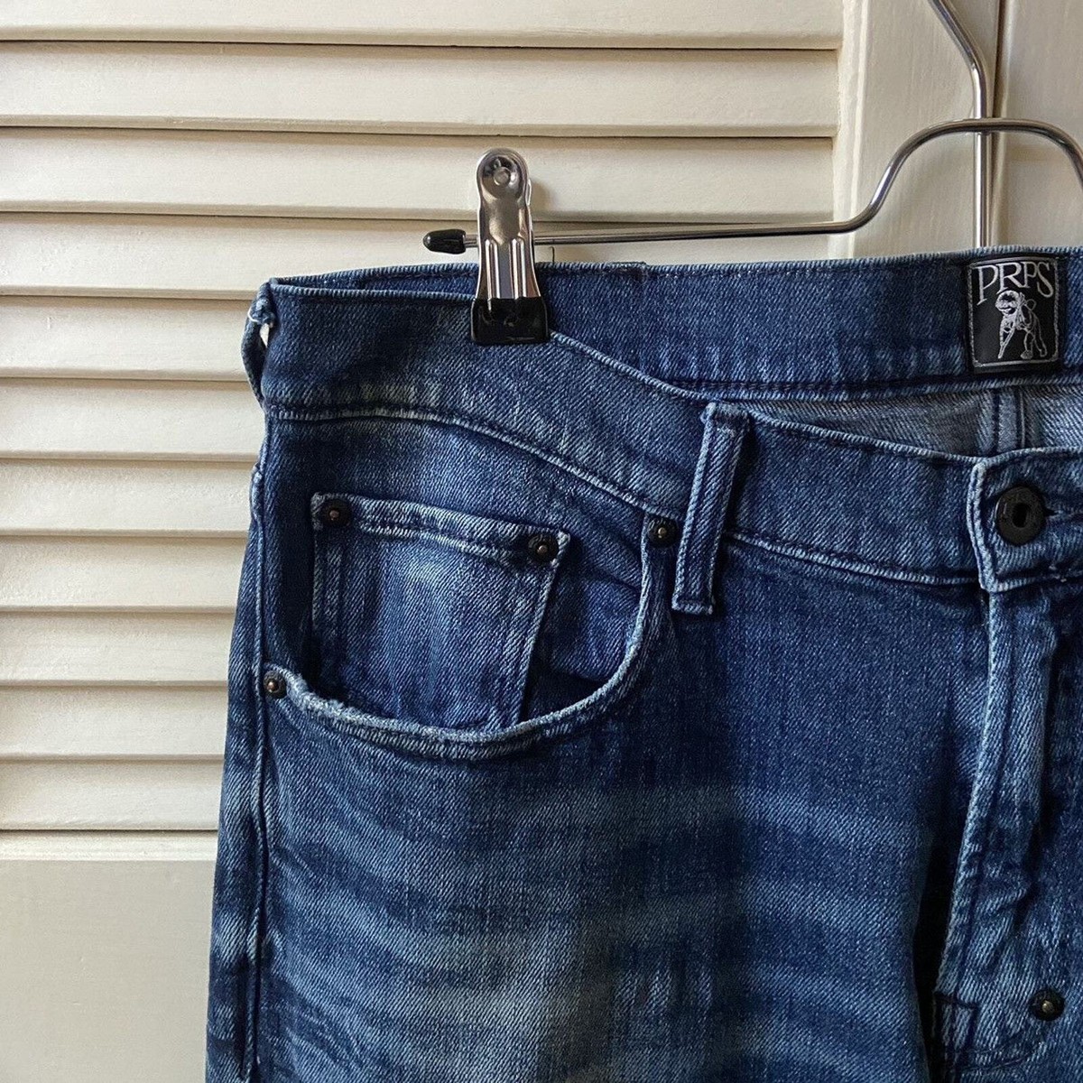 PRPS Stretch Slim Blue Denim Jeans Pants Faded Color Dri Style