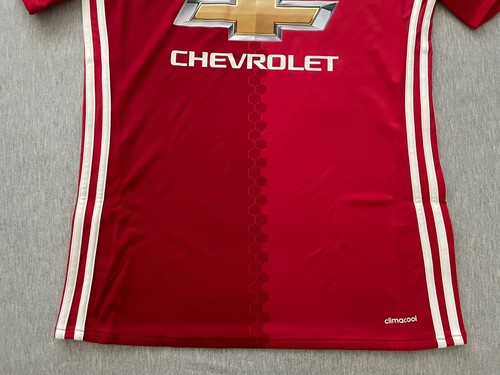 New Adidas Manchester United 2016/17 Men's Small Jersey Red ManU Home S Kit NWT - Foto 3 di 6