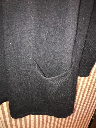 RYLLACE 100% CASHMERE Black CARDIGAN SWEATER Size 1X - Picture 4 of 4